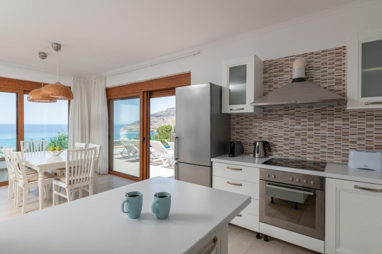 Villa Milena With Private Pool, Vlicha Beach Lindos Kültér fotó